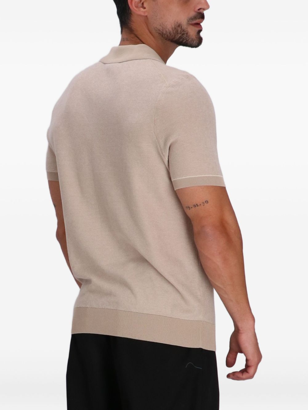 Polo hi jianluca in maglia natural 50537654 131 BOSS 