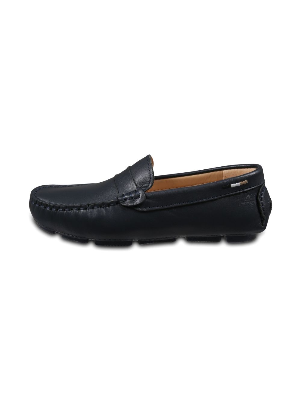 Mocassini blu logo inciso J51651 849 BOSS KIDSWEAR 