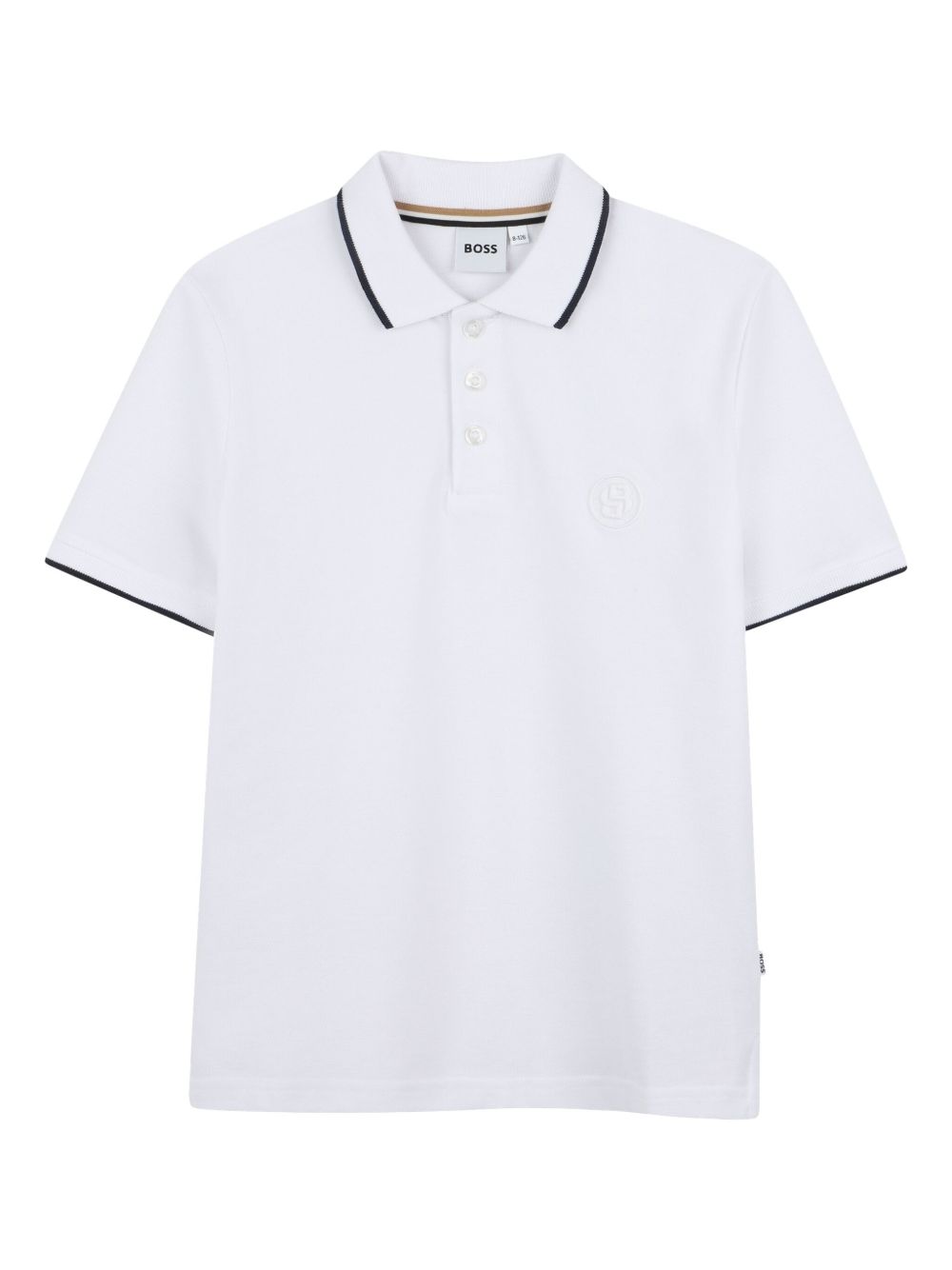 Polo bianca olri in contrasto J52012 10P BOSS KIDSWEAR 
