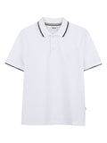 White polo shirt with contrasting details