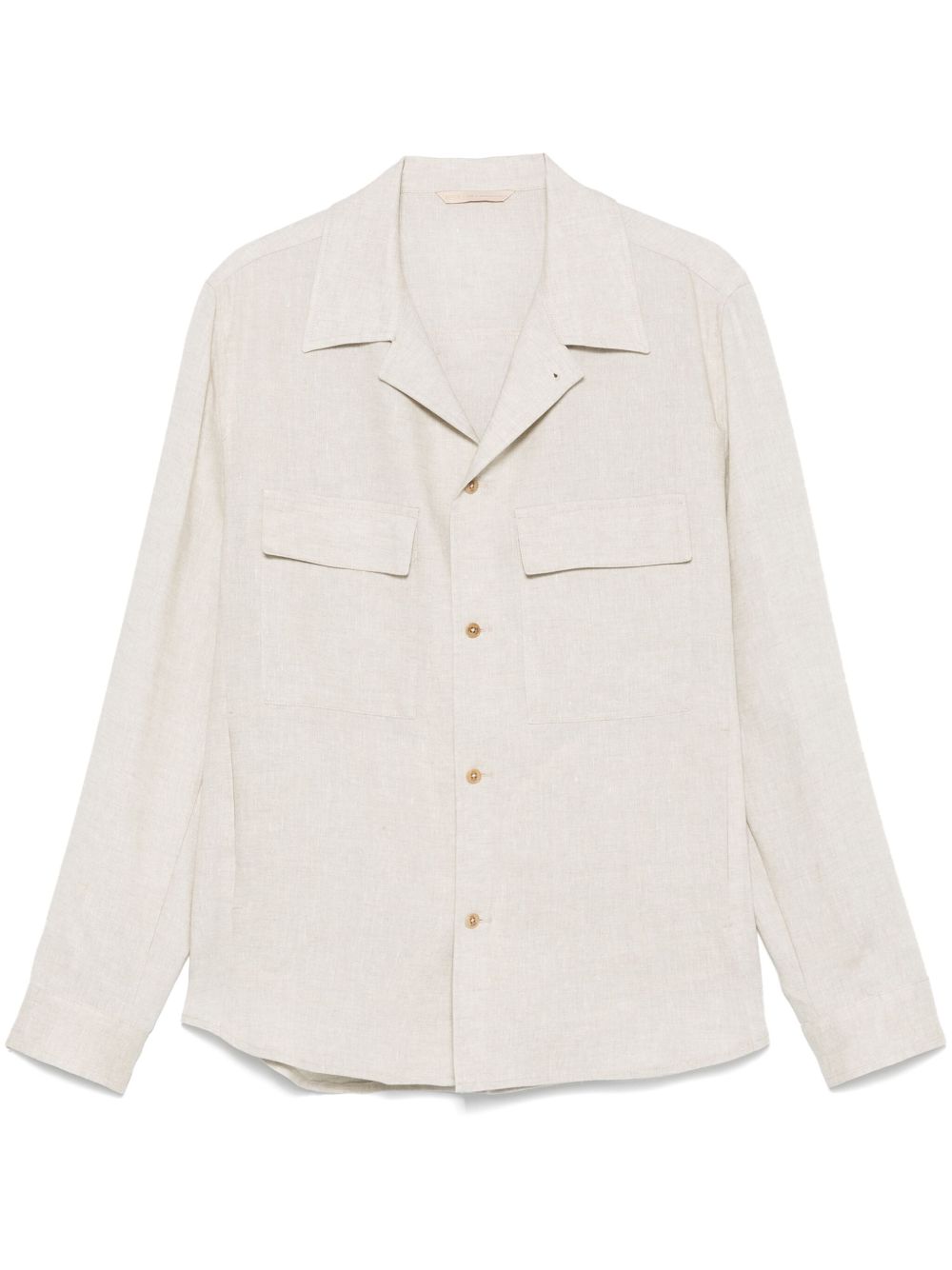 Camicia John beige lino JOHN325118 00023 BRIGLIA 