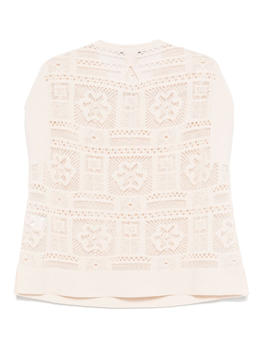 Maglia ricamata patchwork all-over marmo 60367 3MARM D.EXTERIOR 