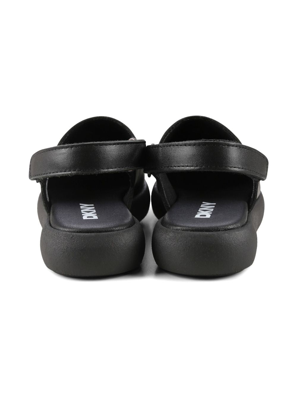 Sandali neri gommati logo inciso D62092 09B DKNY KIDS 