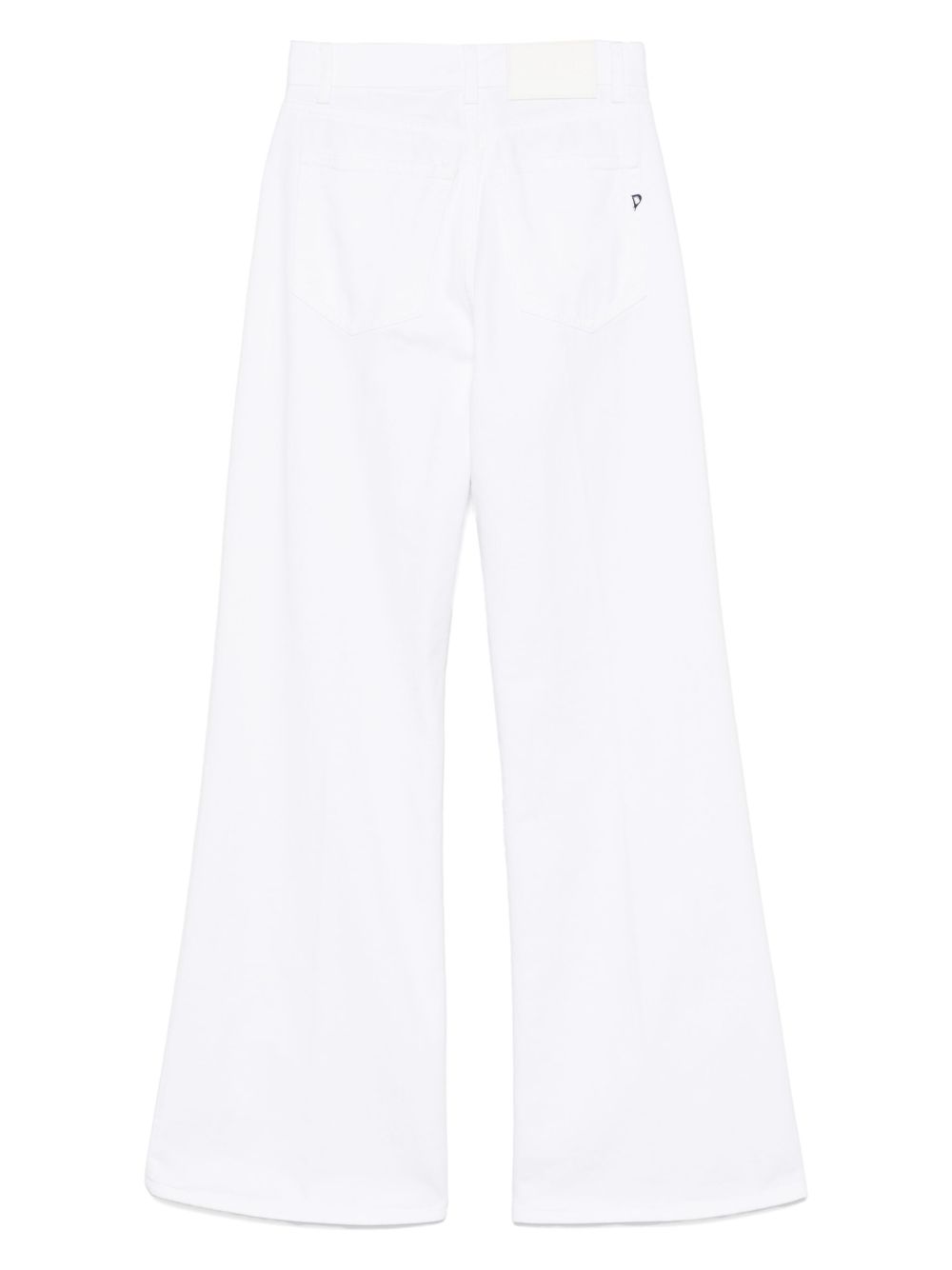 Pantalone amber bianco con ricami floreali DP619BF0014PTDW 000 DONDUP 