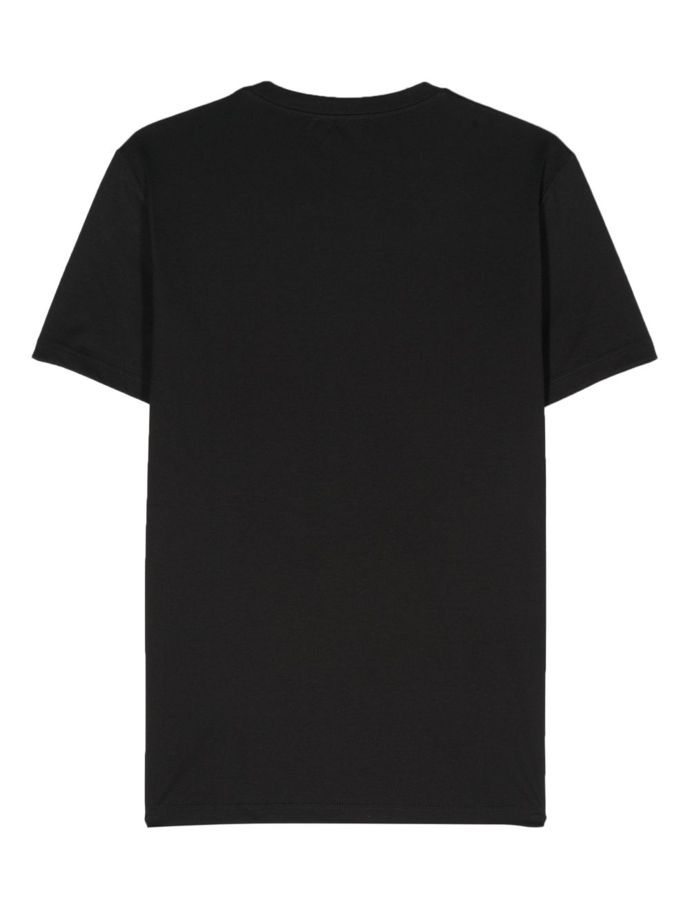 T-shirt nera logo gommato petto US198JF0271UZL4 999 DONDUP 