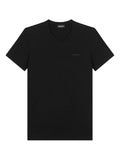 T-shirt nera mini logo petto