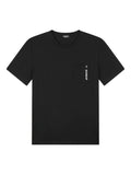 T-shirt nera  taschino logato