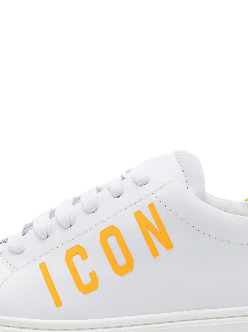 Sneakers bianca logo icon giallo neonato 80290 01 DSQUARED KIDS 