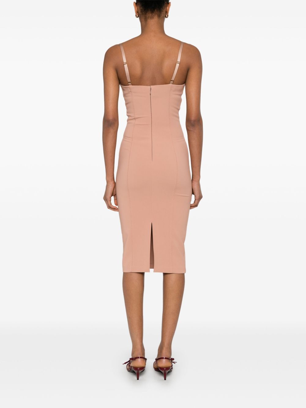 Abito in crêpe con fiocchi in raso nude AB70251E2 283 ELISABETTA FRANCHI 