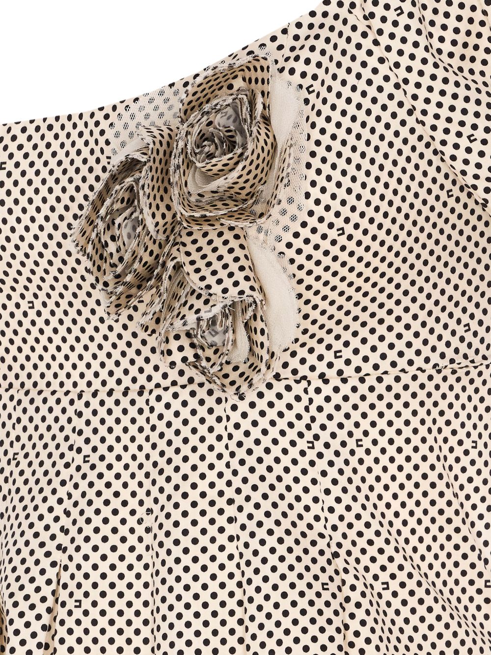 Abito in cotone con stampa pois e rose ricamate AB77652E2 E84 ELISABETTA FRANCHI 