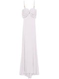 Red Carpet dress in crepe jersey with quartz corset