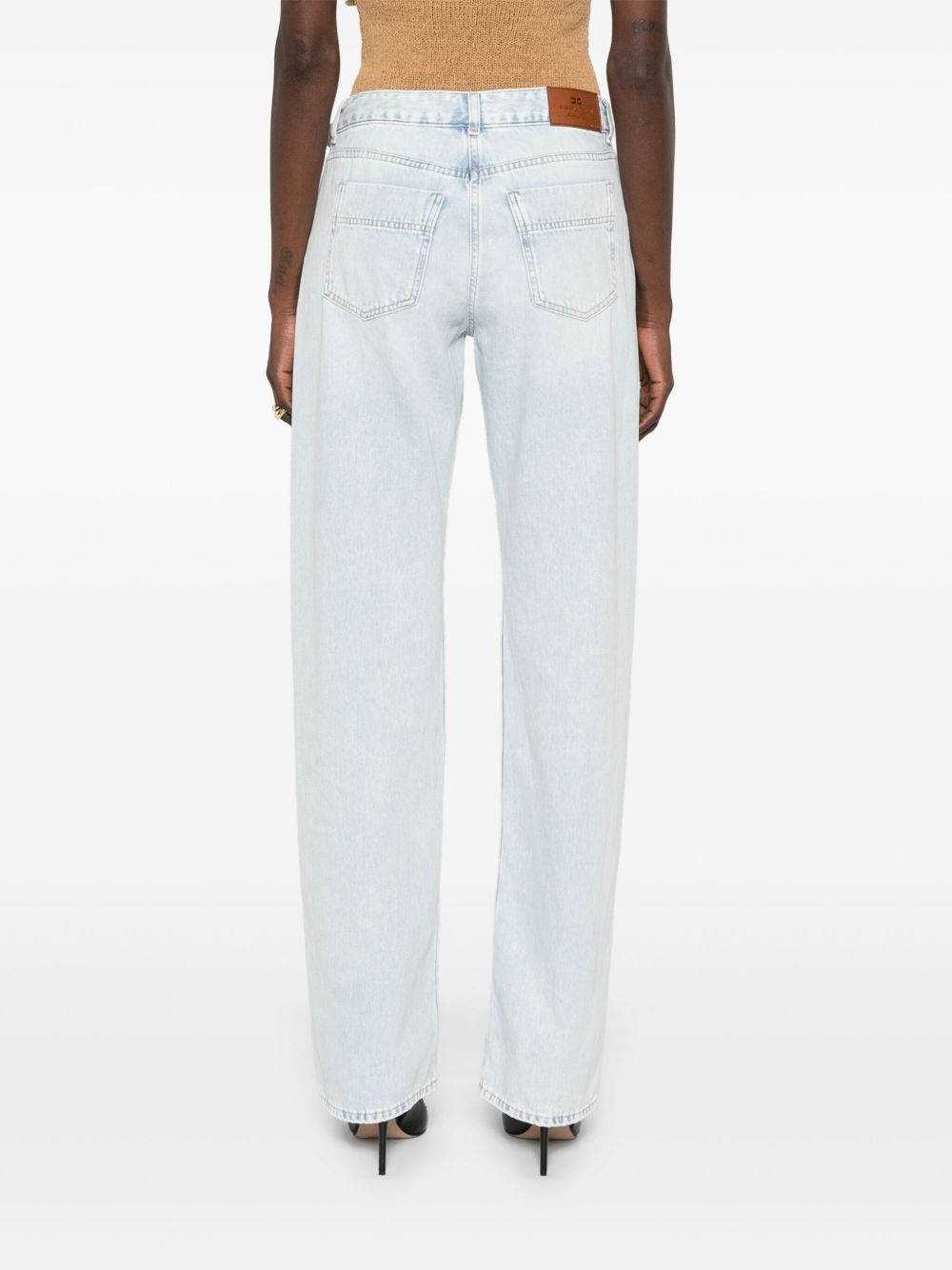 Jeans a palazzo con dettagli logo PJ94I51E2 192 ELISABETTA FRANCHI 