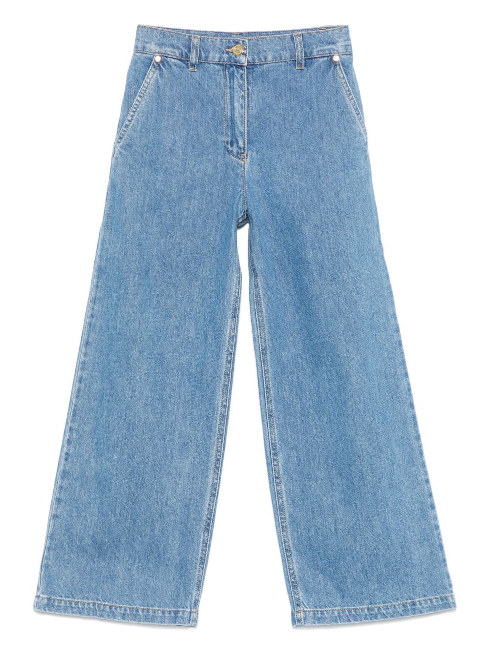 Jeans basic a gamba ampia EFPA2750DF011 4039 ELISABETTA FRANCHI KIDS 