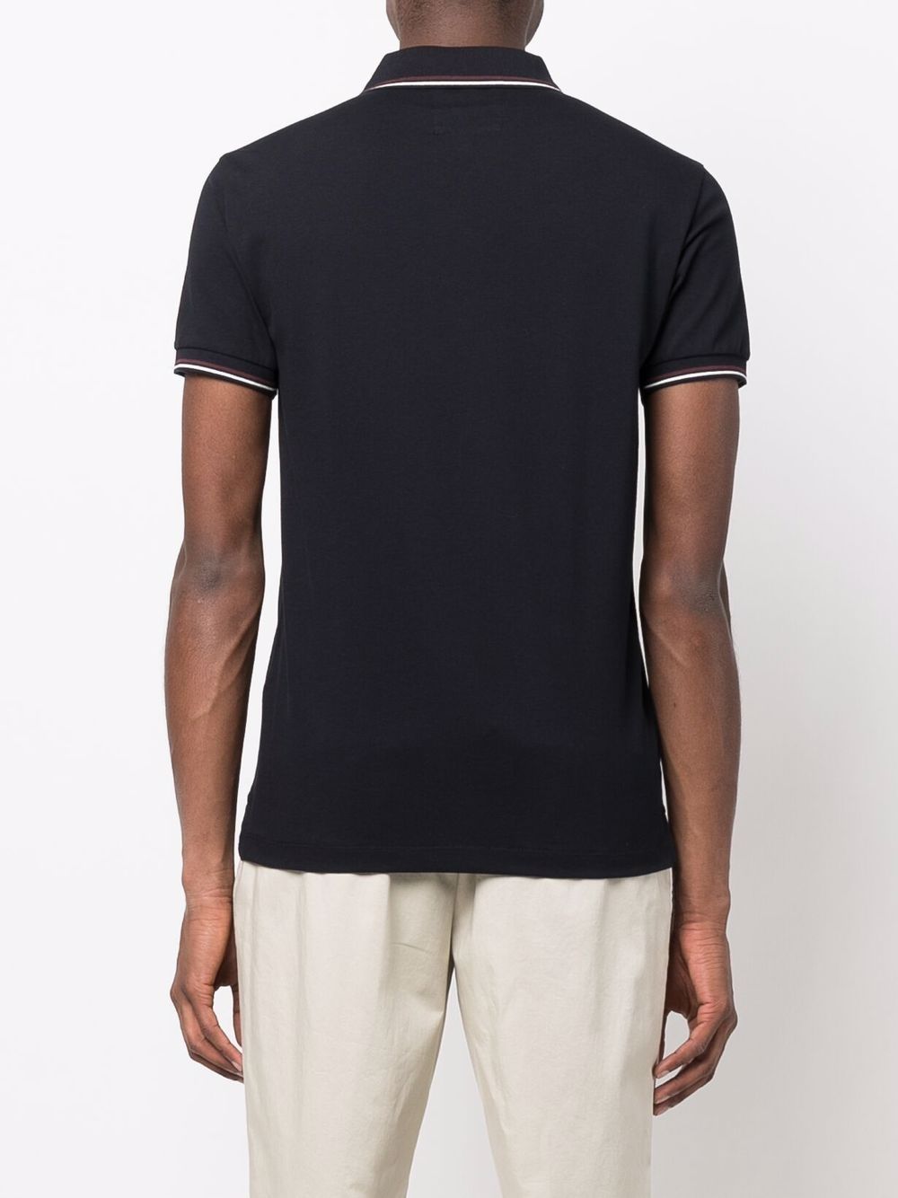 Polo blu con profili a righe 8N1FB41JPTZ 0920 EMPORIO ARMANI 