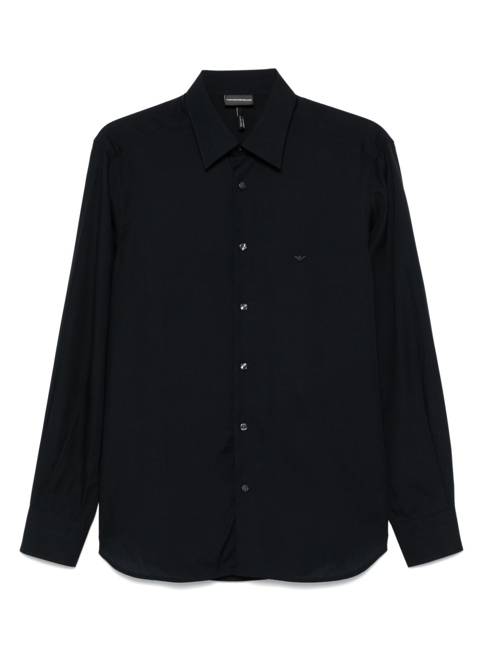 Camicia blu notte mini logo petto EM001537AF14214 UB118 EMPORIO ARMANI 
