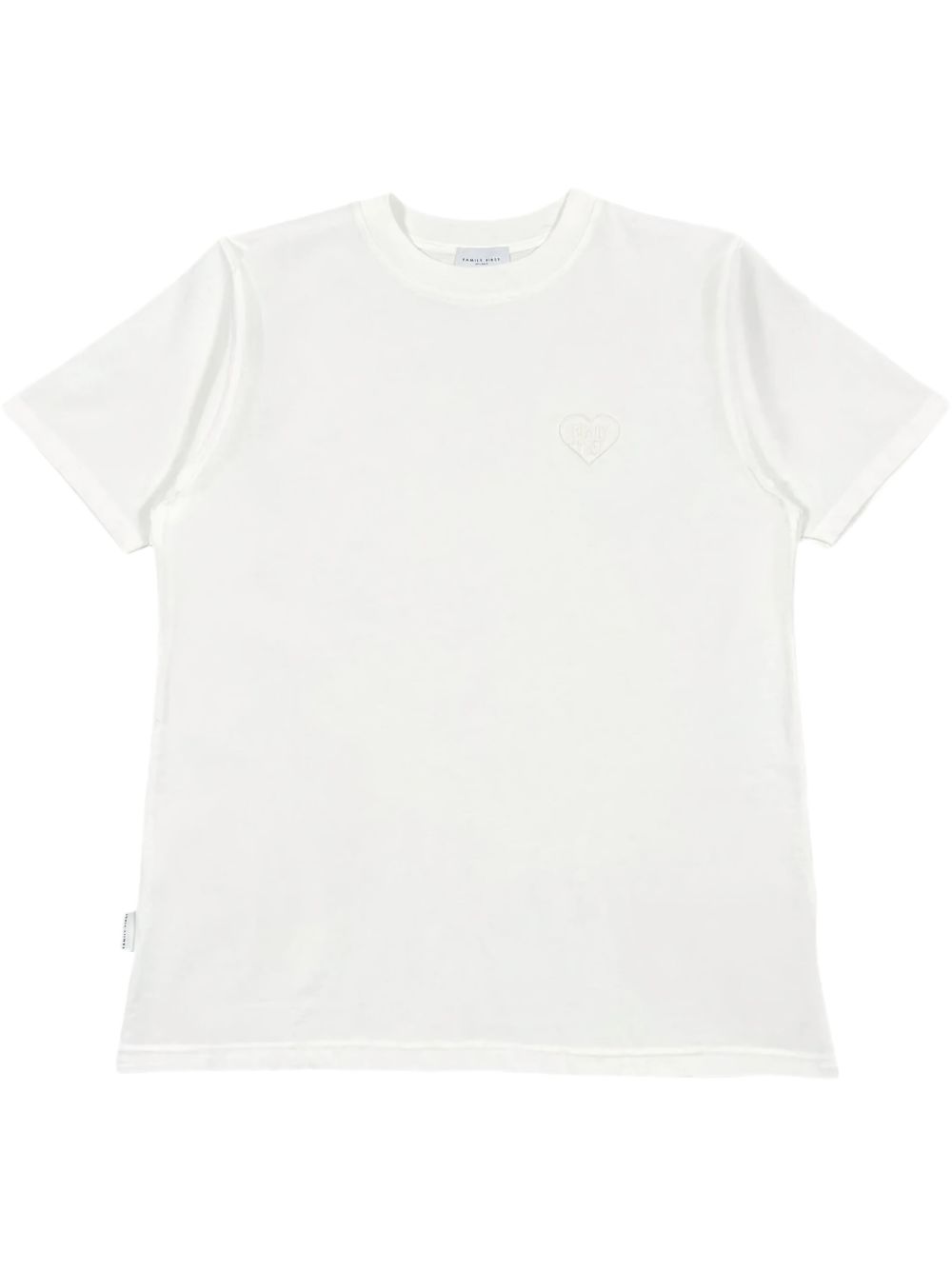 T-shirt bianca mini logo ricamo heart TS2504 WH FAMILY FIRST MILANO 