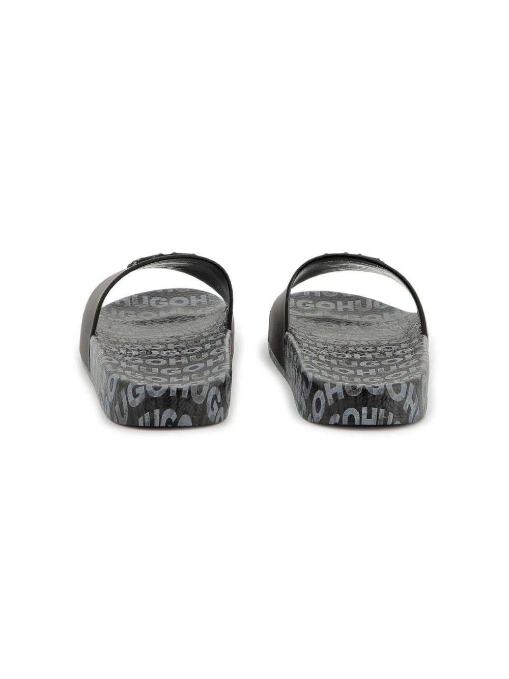 Ciabatta nera logo gommato G00298 09B HUGO KIDS 