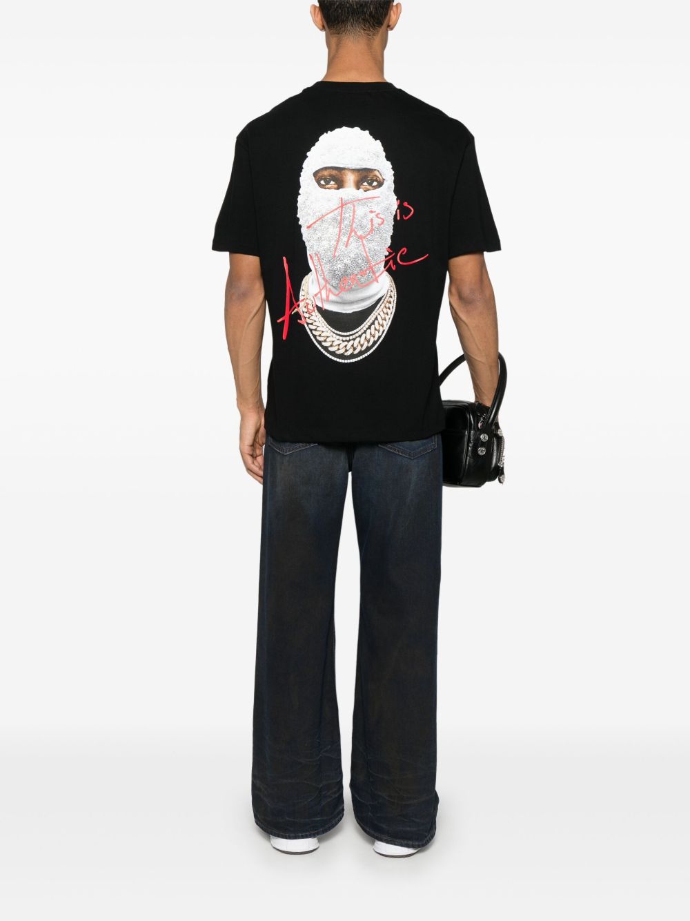 T-shirt nera mask authentic retro NUS25254 009 IH NOM UH NIT 