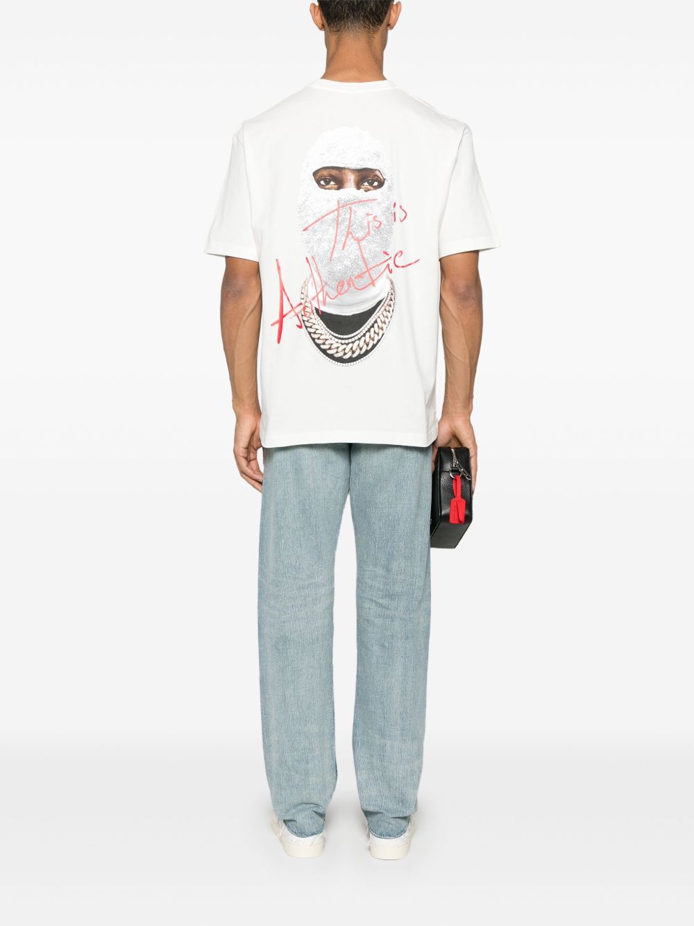 T-shirt bianca mask authentic retro NUS25254 081 IH NOM UH NIT 