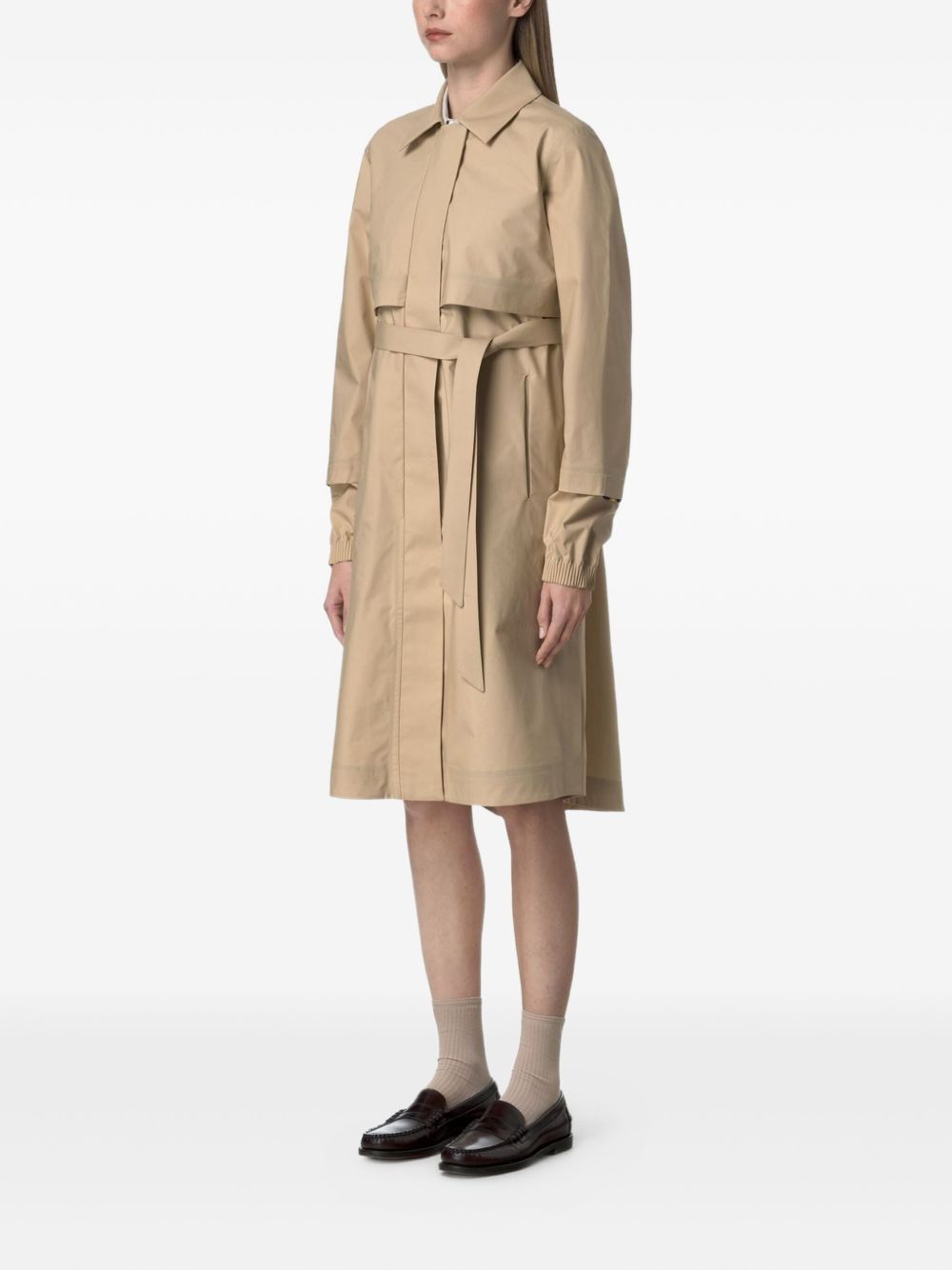 Trench jesy 3l poplin beige rope K7132RW AZI K-WAY 