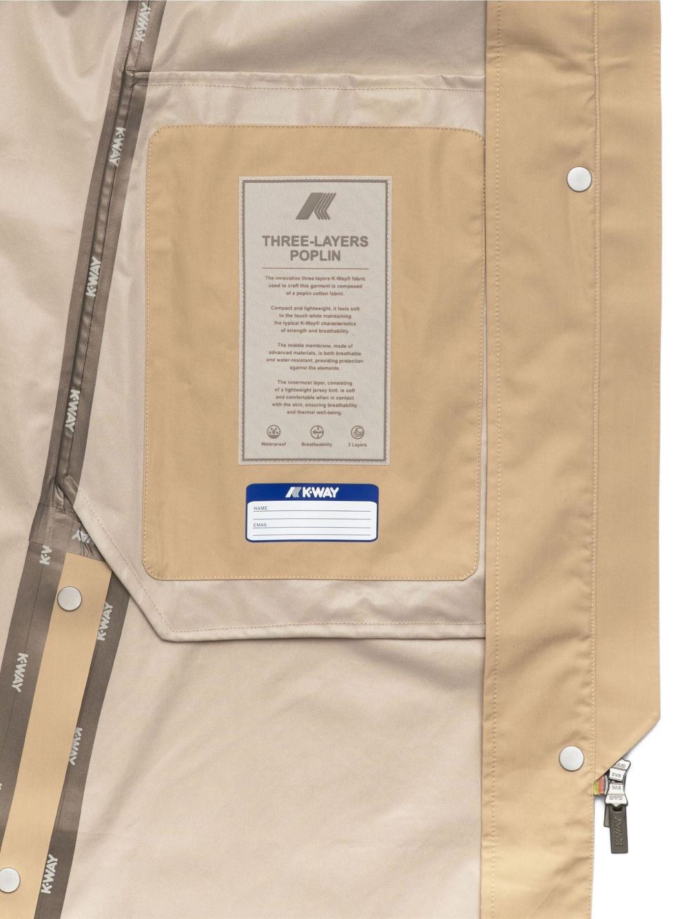 Trench jesy 3l poplin beige rope K7132RW AZI K-WAY 