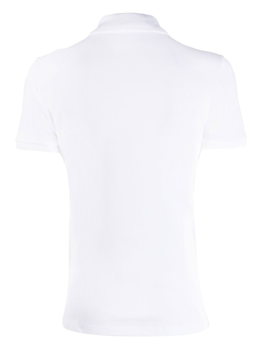 Polo bianca ricamo tono su tono PF5462 001 LACOSTE 
