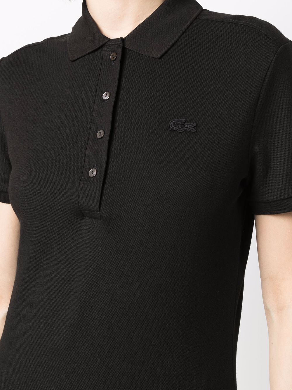 Polo nera logo ricamo tono su tono PF5462 031 LACOSTE 