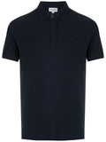 Polo blu notte logo ricamo tono su tono