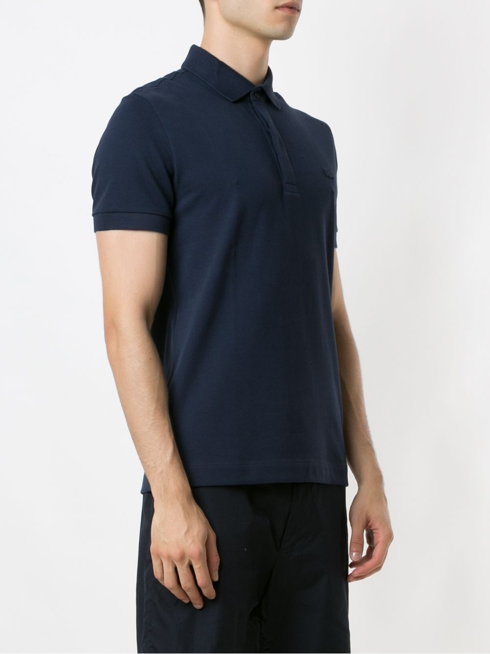 Polo blu notte logo ricamo tono su tono PH5522 166 LACOSTE 