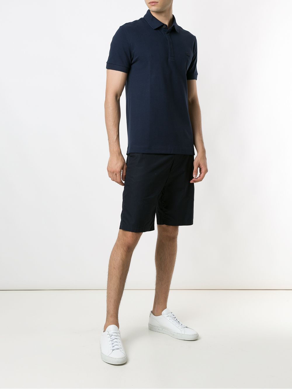 Polo blu notte logo ricamo tono su tono PH5522 166 LACOSTE 