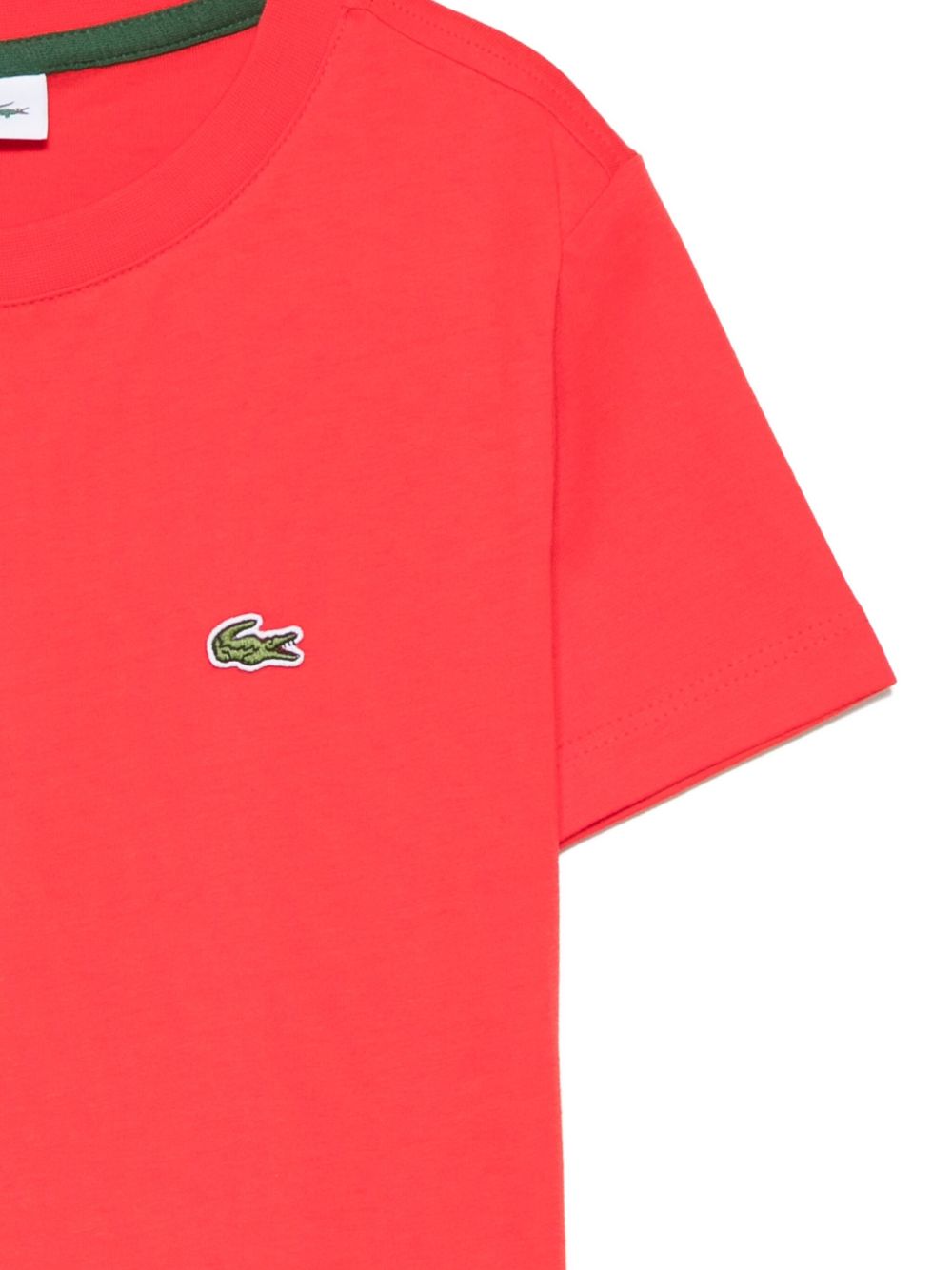T-shirt rossa mini logo ricamo TJ1122 ZBG LACOSTE KIDS 
