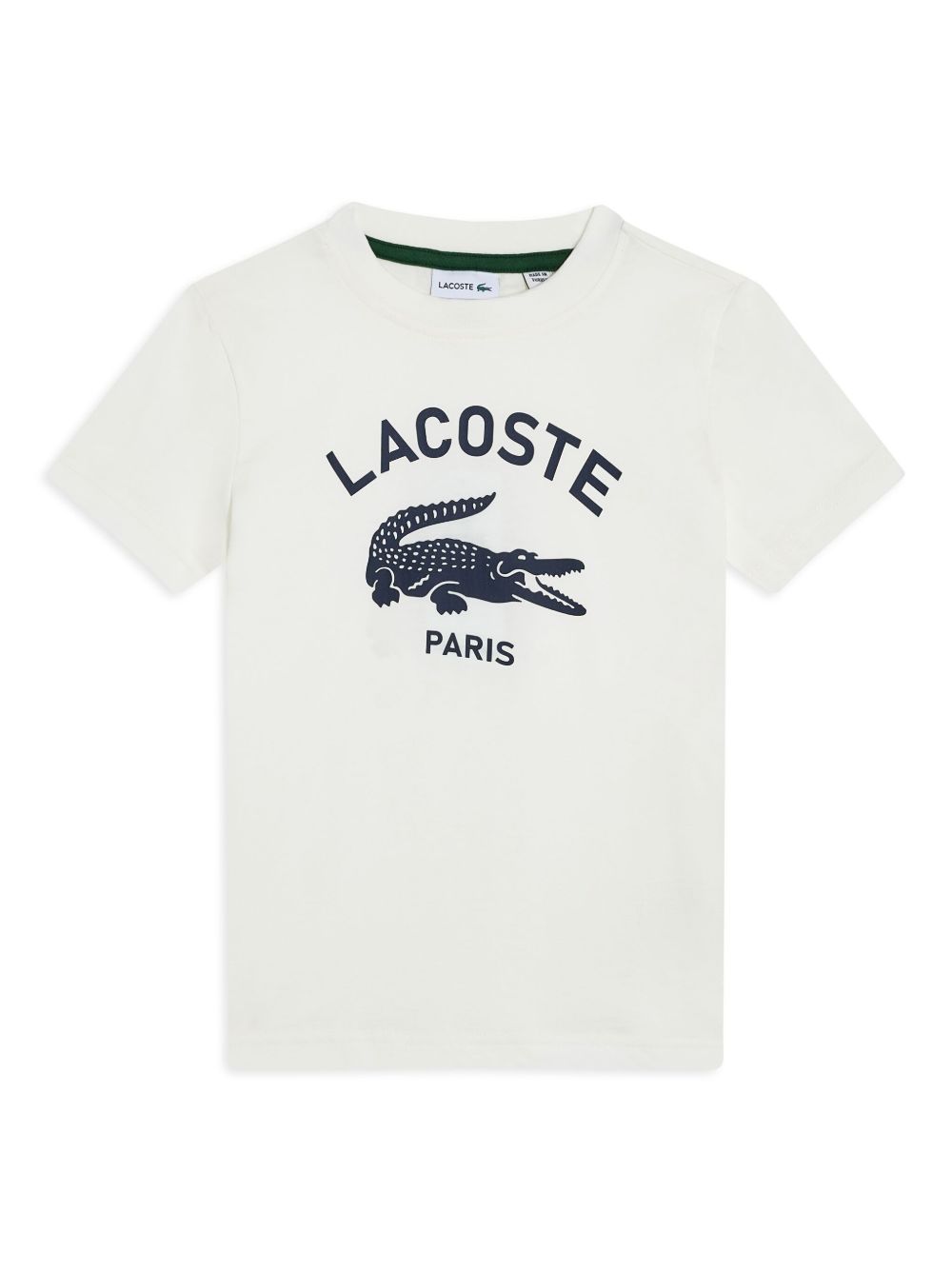 T-shirt bianca con stampa frontale logo TJ3003 70V LACOSTE KIDS 