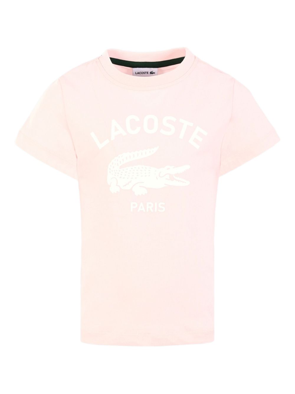 T-shirt rosa con stampa frontale logo TJ3003 T03 LACOSTE KIDS 