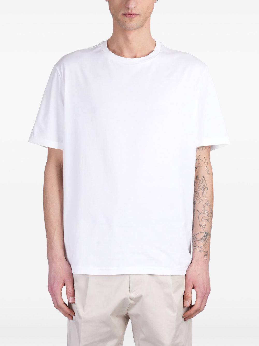 T-shirt B240 bianca basic oversize L1TSS256549 A001 LOW BRAND 