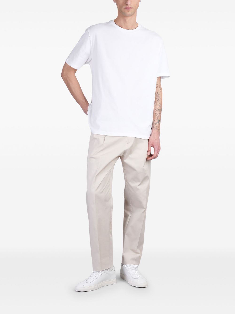T-shirt B240 bianca basic oversize L1TSS256549 A001 LOW BRAND 