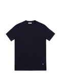 T-shirt basic blu  mini ricamo