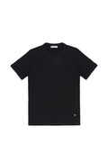 T-shirt basic nera mini ricamo