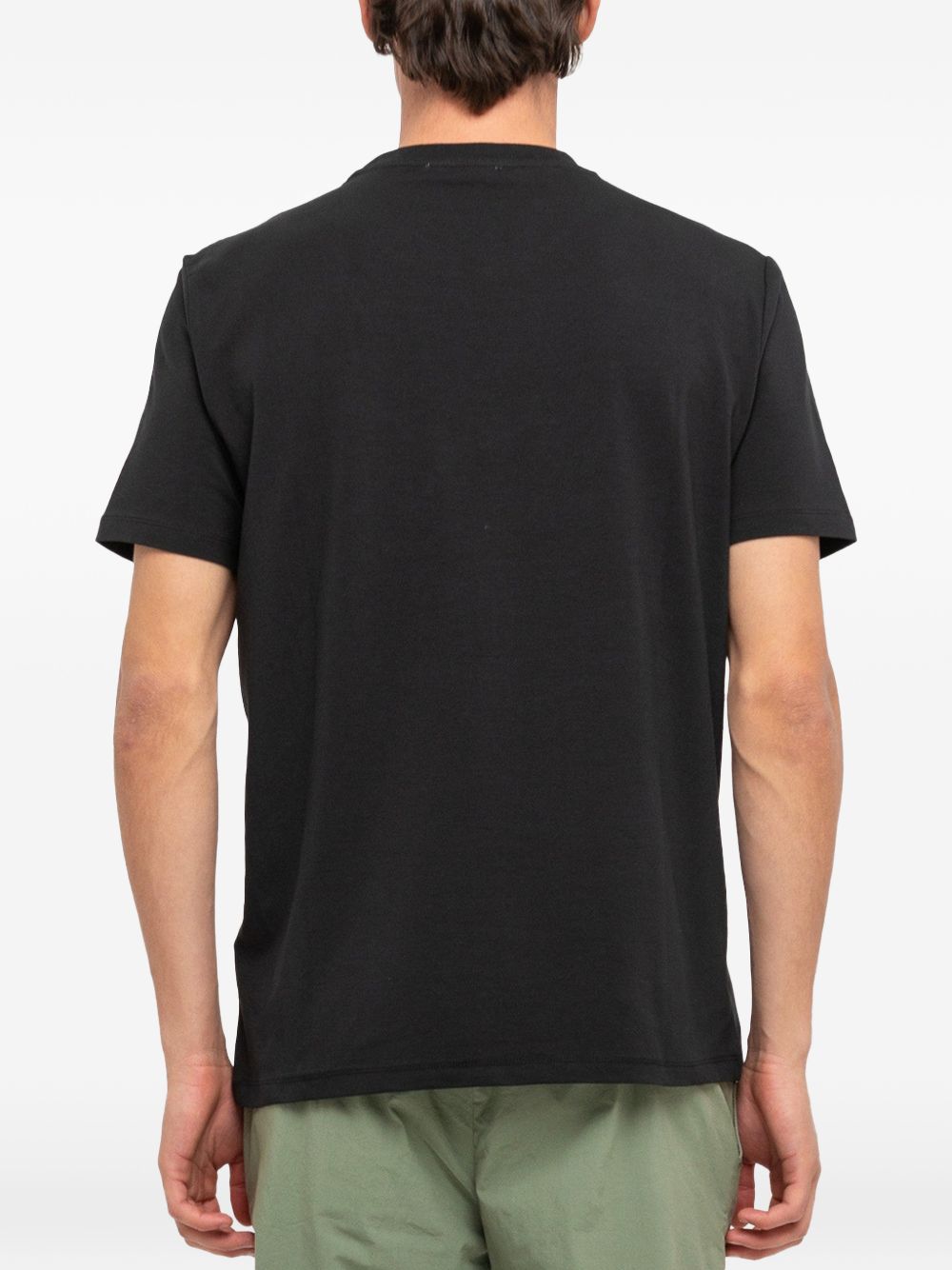 T-shirt basic nera mini ricamo 3832M568253284 99 MANUEL RITZ 