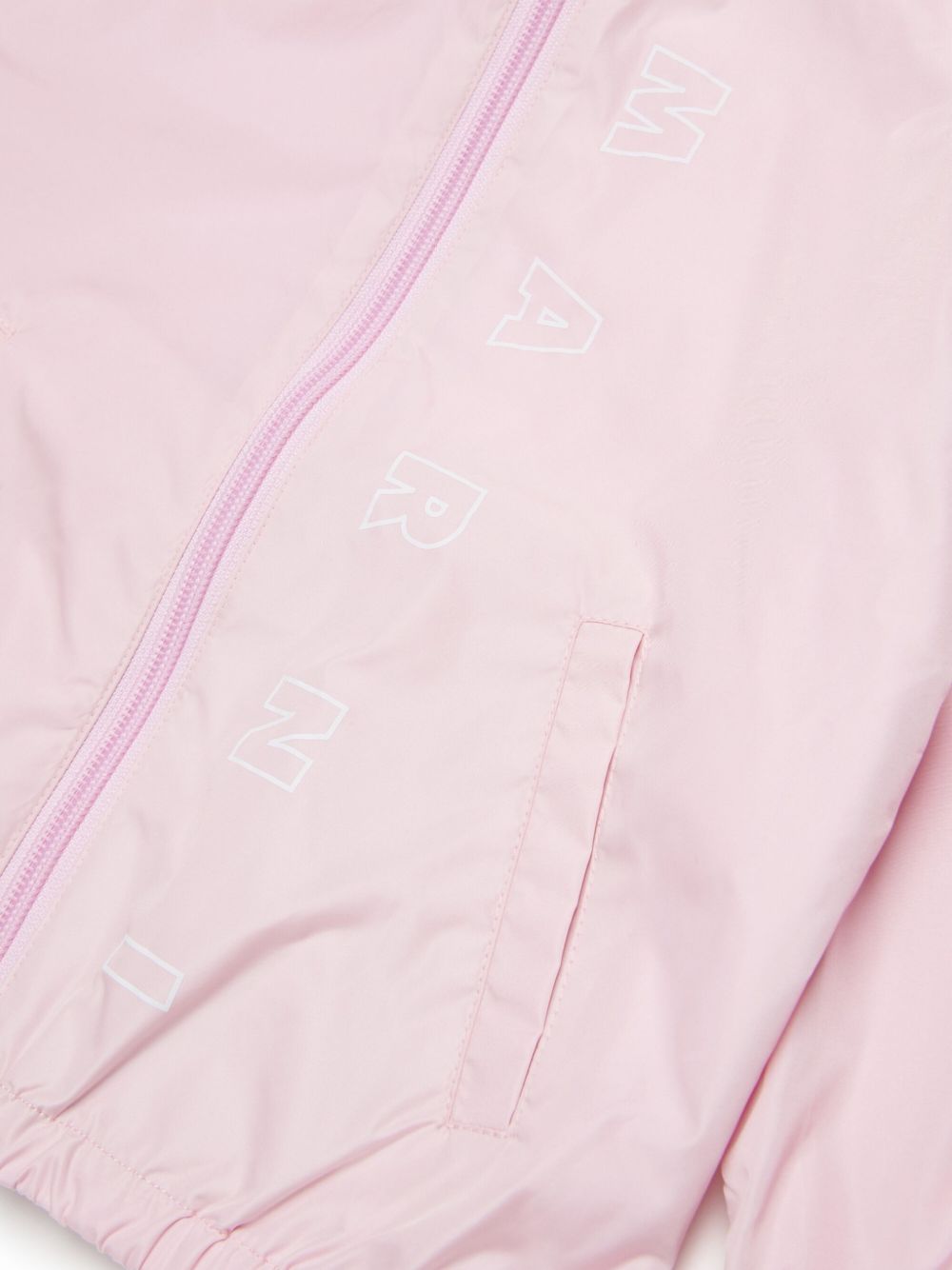 Giubbino a vento rosa logo verticale neonata M01464M00UX 0M347 MARNI KIDS 