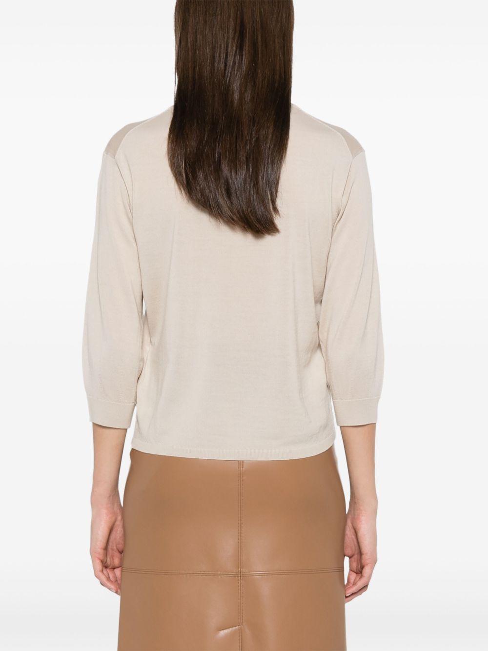 Maglia Amici in filato di lana leggero ecru 2519361091600 001 MAX MARA 'S 