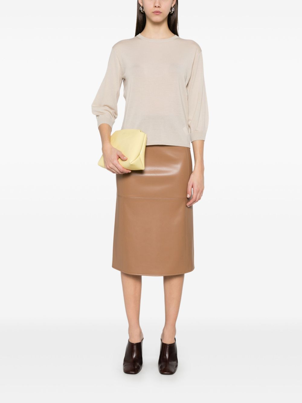 Maglia Amici in filato di lana leggero ecru 2519361091600 001 MAX MARA 'S 