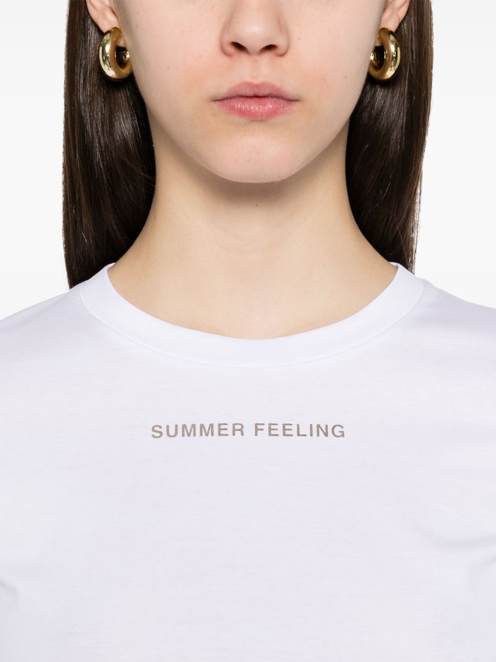 T-shirt bianca summer feeling 2519971033600 001 MAX MARA 'S 