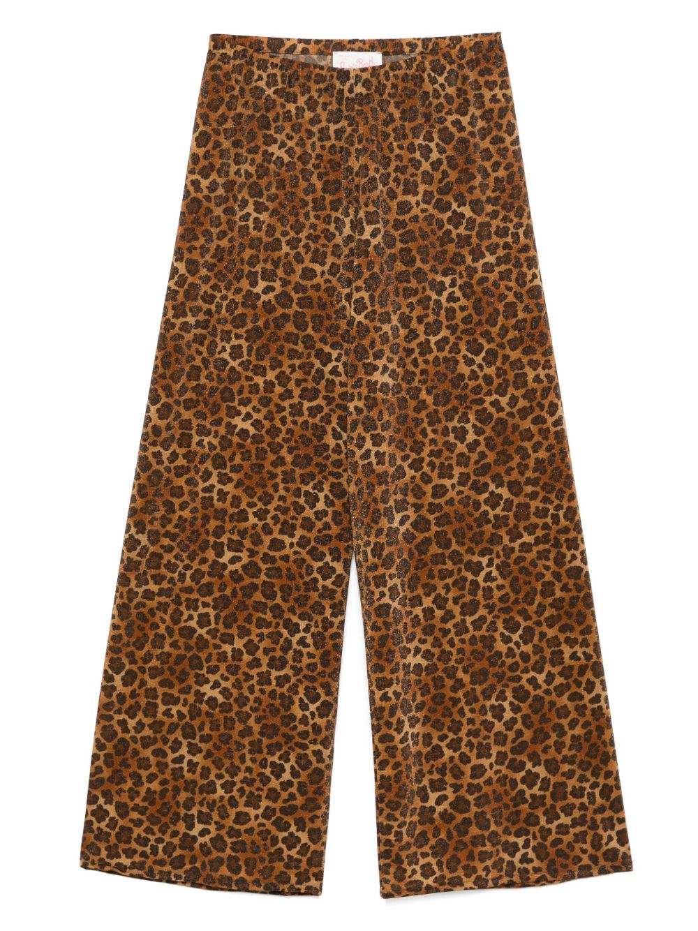 Pantaloni a gamba larga Amalia in lurex leopardato AML001 01433H MC2 SAINT BARTH 
