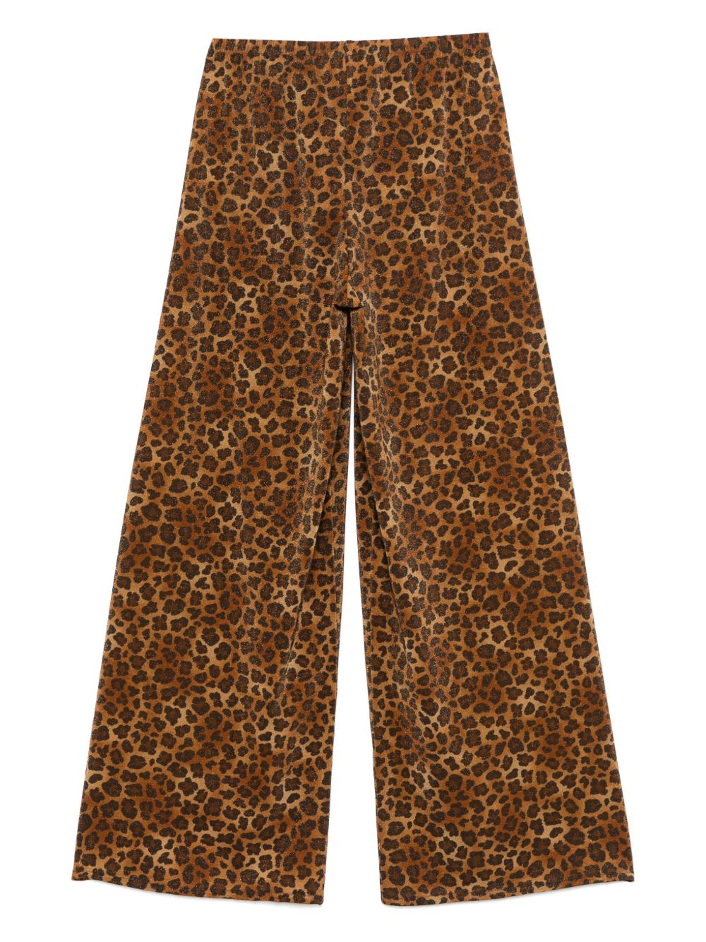 Pantaloni a gamba larga Amalia in lurex leopardato AML001 01433H MC2 SAINT BARTH 