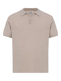 Sloan Polo Shirt in Stone Grey Knit