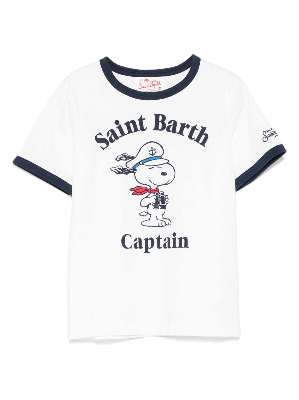 T-shirt bianca snoopy captain DENA001 00272H MC2 SAINT BARTH KIDS 