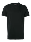 T-shirt nera mini logo  petto