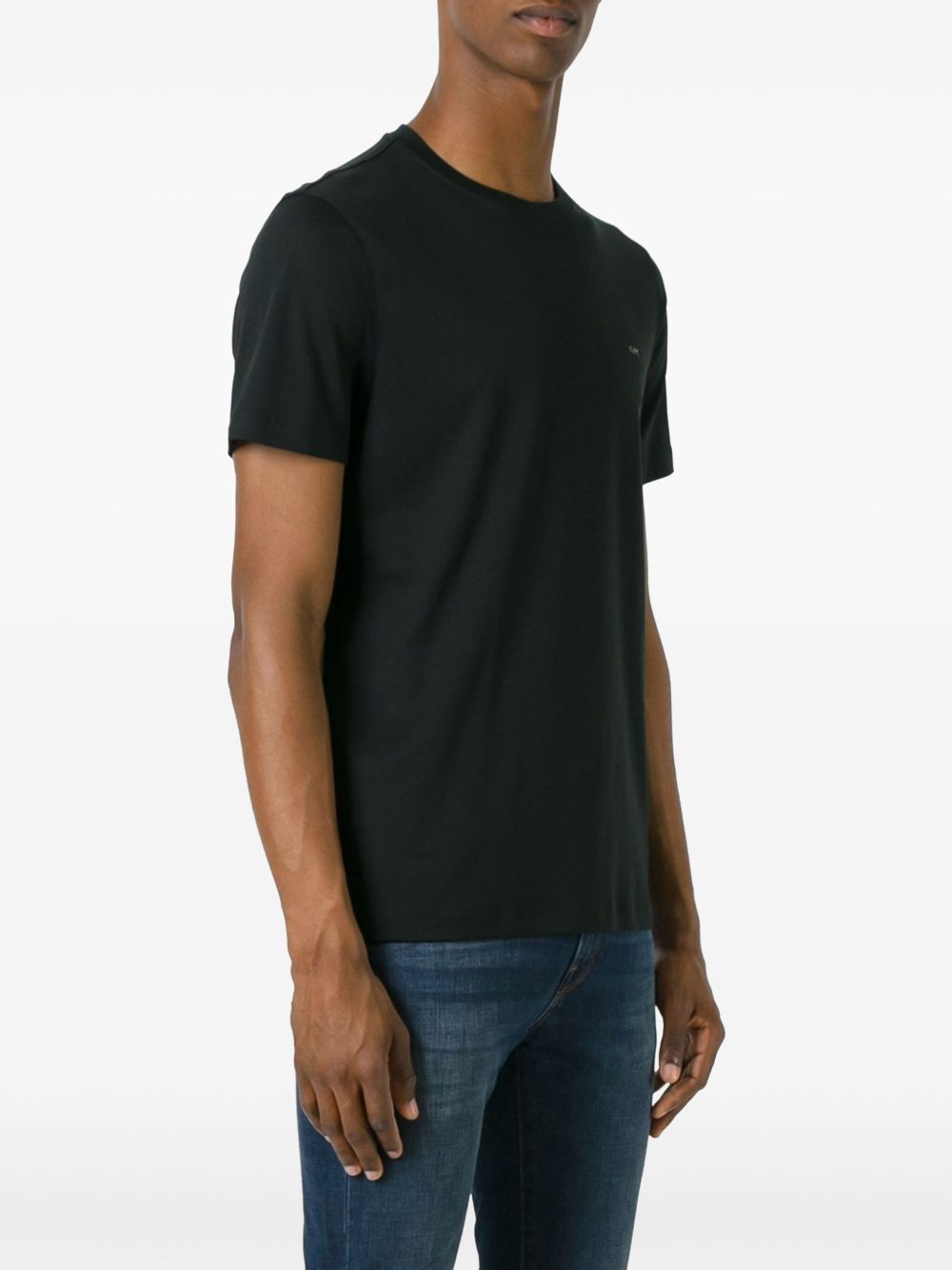 T-shirt nera mini logo  petto CB95FJ2C93 001 MICHAEL KORS 