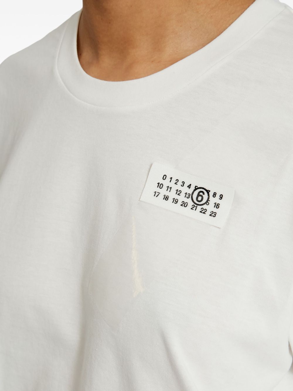 T-shirt bianca mini logo numerico S52GC0336M20048 101 MM6 MAISON MARGIELA 