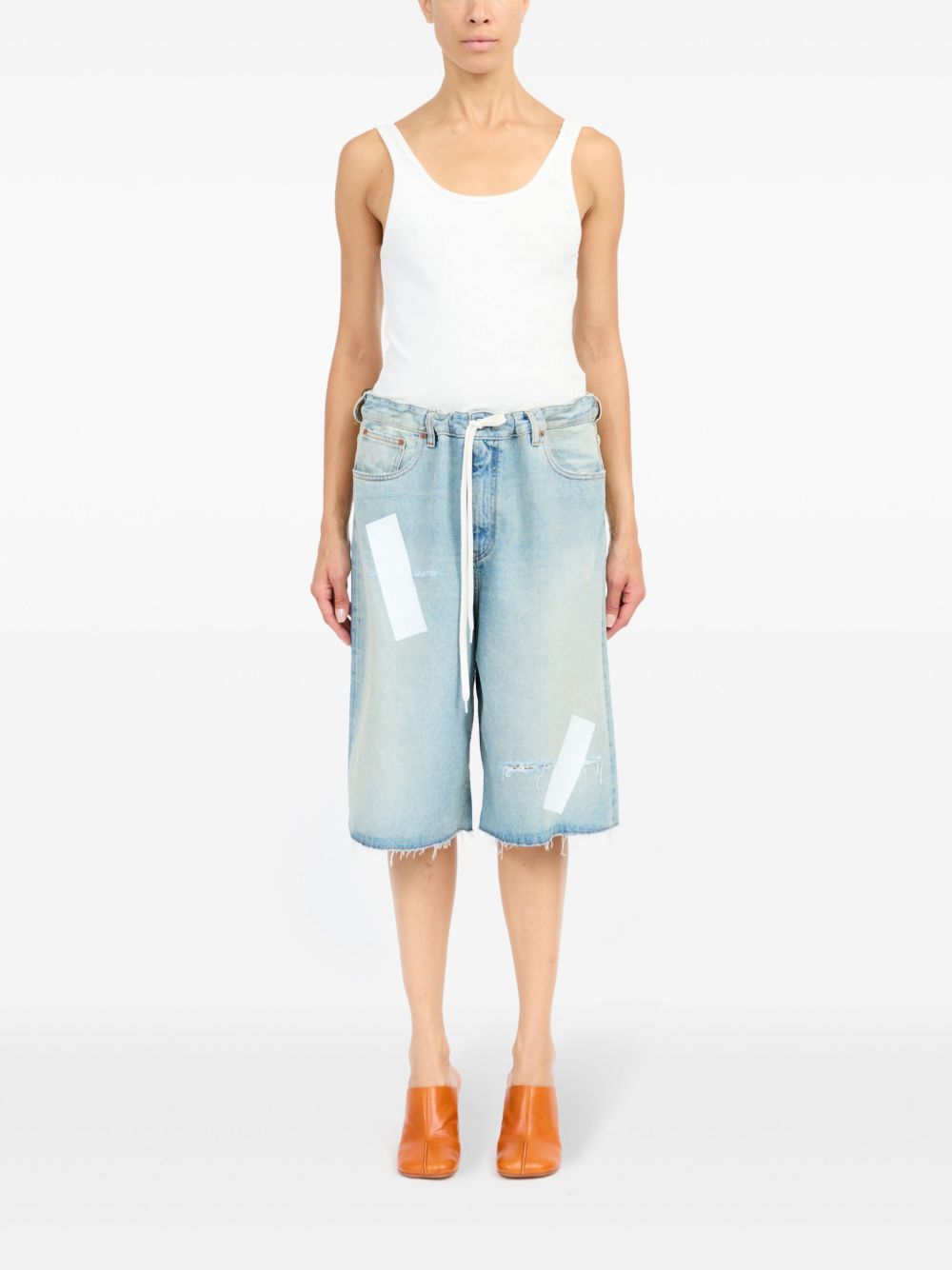 Bermuda denim con strappi S52MU0126M30019 964 MM6 MAISON MARGIELA 